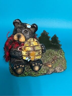 Vintage Bear & Honey Business Card Holder - Young